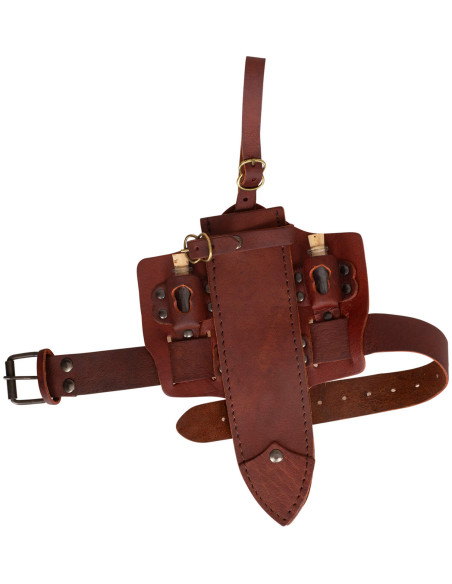 Medieval holster with dagger sheath...