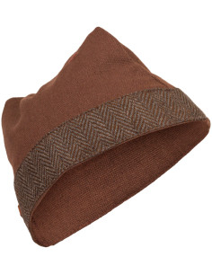 Medieval cotton hat model Toki, light brown color 2