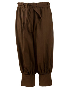Medieval cotton pants model Offnir, brown color