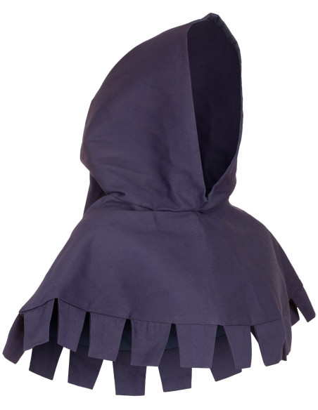 Medieval canvas gugel model Thilo, blue