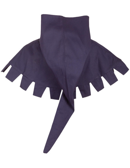 Medieval canvas gugel model Thilo, blue