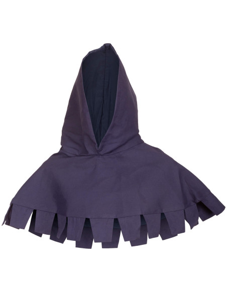 Medieval canvas gugel model Thilo, blue