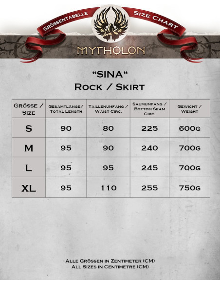 Medieval cotton skirt model Sina,...