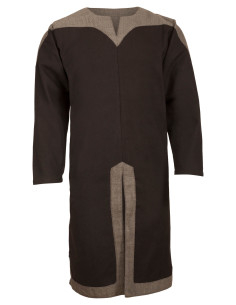 Viking tunic for men in cotton model Norgaard, brown