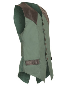 Medieval Gothic Vest model Darovin, green
