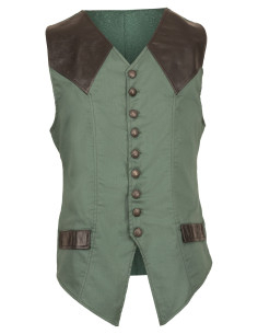 Medieval Gothic Vest model Darovin, green 2