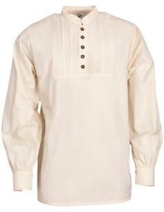 Medieval cotton shirt model Lucious, natural color