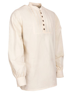 Medieval cotton shirt model Lucious, natural color 2