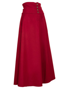 Medieval wool skirt model 'Hannah', red color