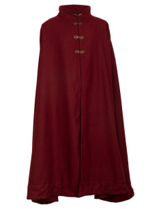 Medieval wool cloak model Ceres, burgundy color 2