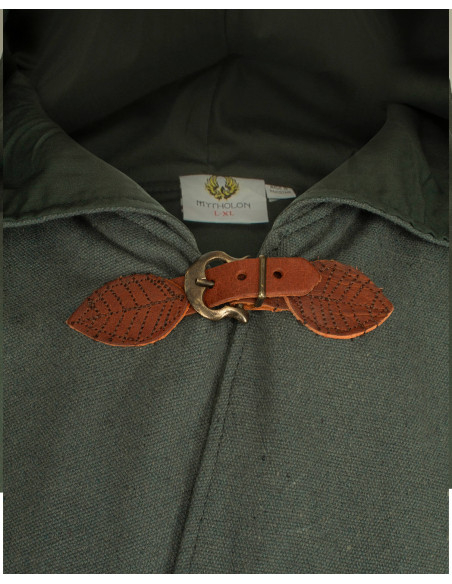 Medieval cotton coat model Faelyn, green