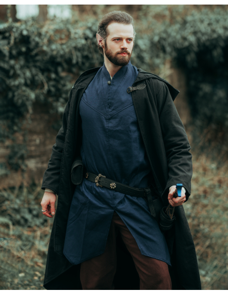 Medieval cotton coat model Faelyn, green