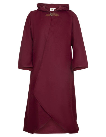 Medieval wool coat model Faelyn, red