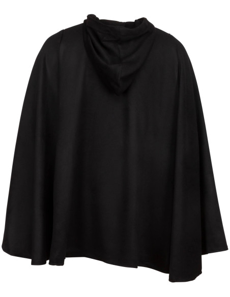 Medieval wool cloak model Raven, black