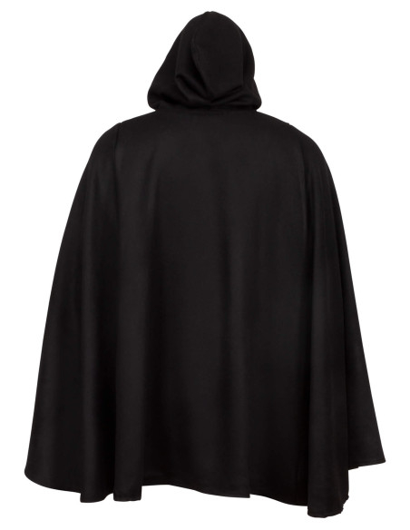 Medieval wool cloak model Raven, black
