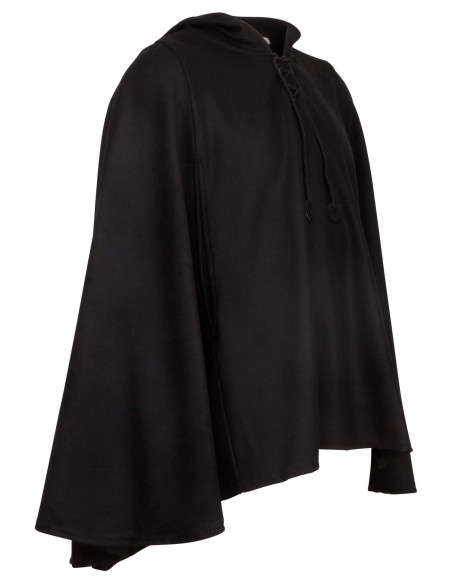 Medieval wool cloak model Raven, black