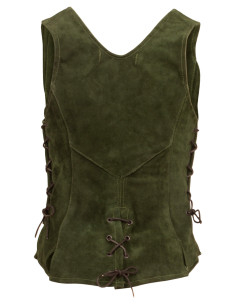 Medieval leather corset model Caty, green 2