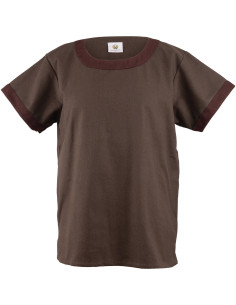 Medieval cotton tunic model Holgar, brown color