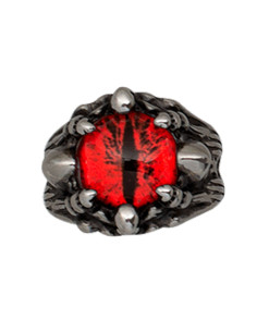 Dark Eye of Sauron Ring in Metal, Various Sizes