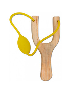 Tole 10 wooden slingshot with yellow rubber