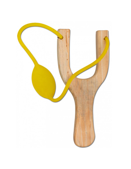 Tole 10 wooden slingshot with yellow...