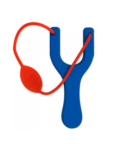Tole 10 blue wooden slingshot with red rubber