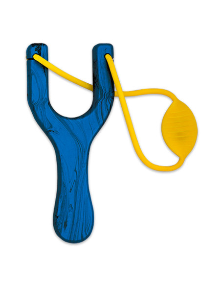 Tole 10 Blue Wooden Slingshot with...