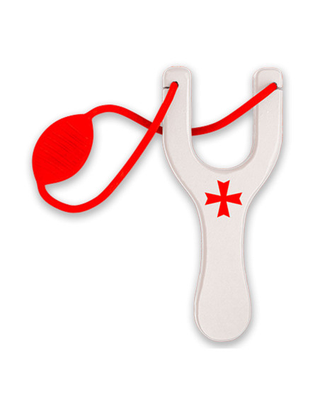 Templar Cross Slingshot made of white...