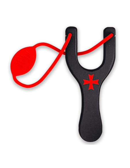 Templar Cross Slingshot made of black...