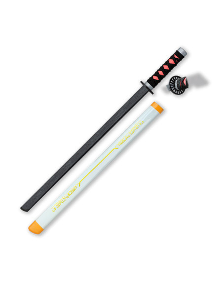 Wooden Wakizashi by Tole10, white sheath