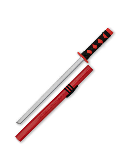 Wooden Wakizashi by Tole10, red sheath
