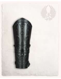 Medieval leather bracelets model Gawain, black 2