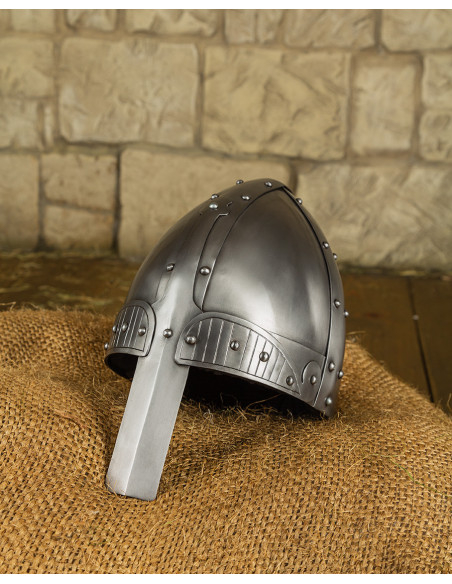 Medieval polished steel helmet model...