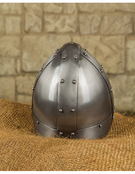 Medieval polished steel helmet model...
