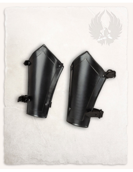 Medieval bracers blackened steel...