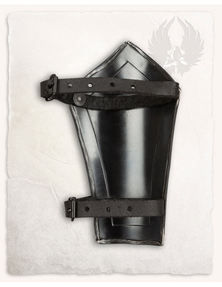 Medieval bracers blackened steel...