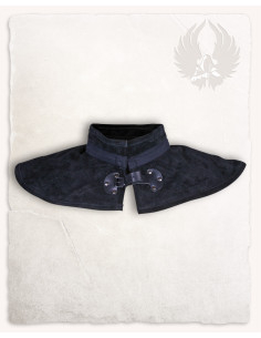 Medieval gorget in leather model Patricius, black