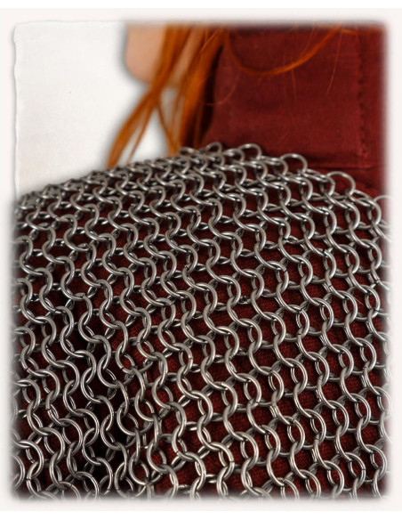 Sleeveless steel chainmail, oiled...