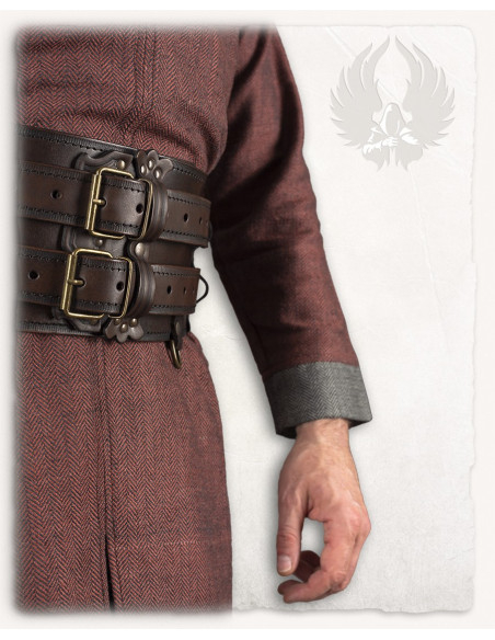 Double medieval leather belt Model...