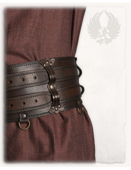 Double medieval leather belt Model...