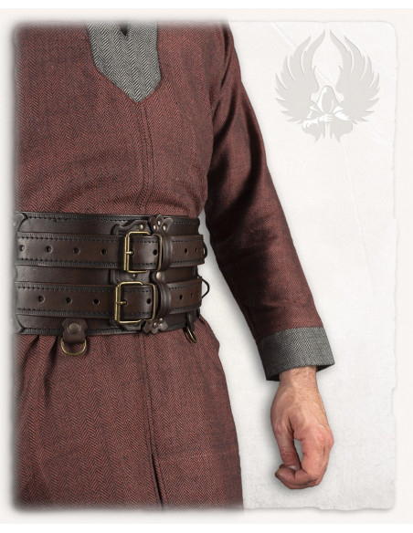 Double medieval leather belt Model...
