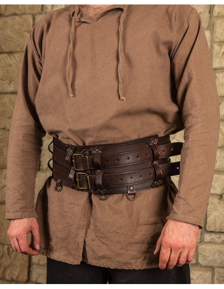 Double medieval leather belt Model...