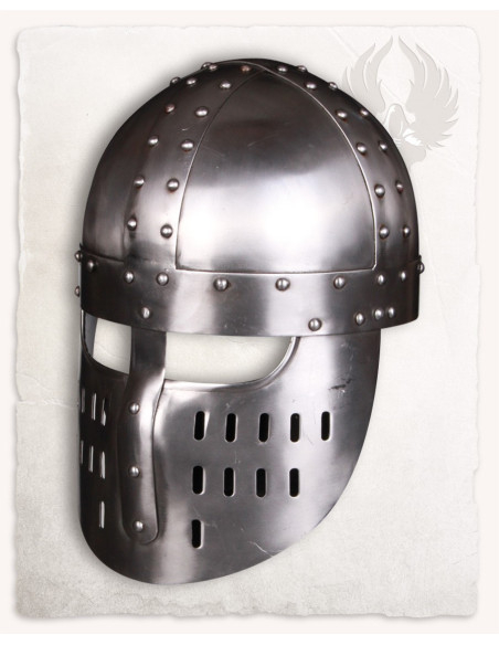 Medieval polished steel helmet model...