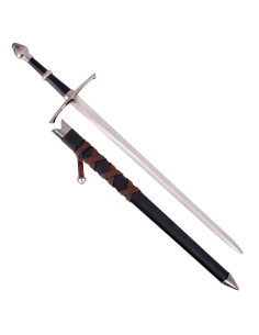 Cadet sword with scabbard, pommel, and nickel guard