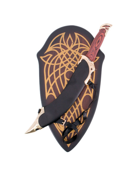 Elf knife with sheath and stand