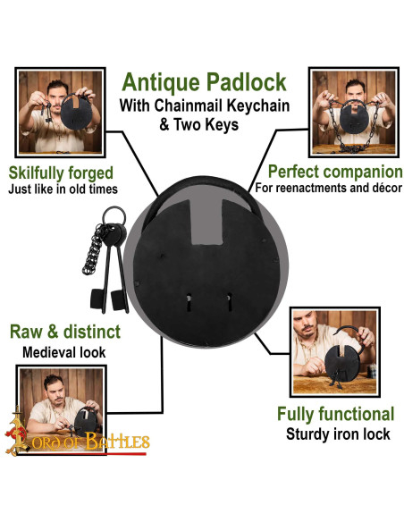 Hand Forged Iron Padlock for Dungeon Hand Forged Iron Padlock for Dungeon