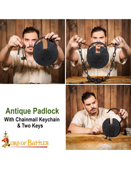 Hand Forged Iron Padlock for Dungeon Hand Forged Iron Padlock for Dungeon