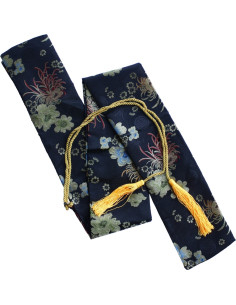Floral fabric sheath with tassels for katana (110 cm.)