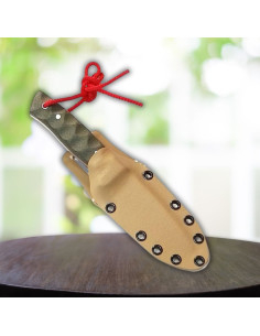 Muela Kodiak sport knife, micarta and desert Kydex sheath 2