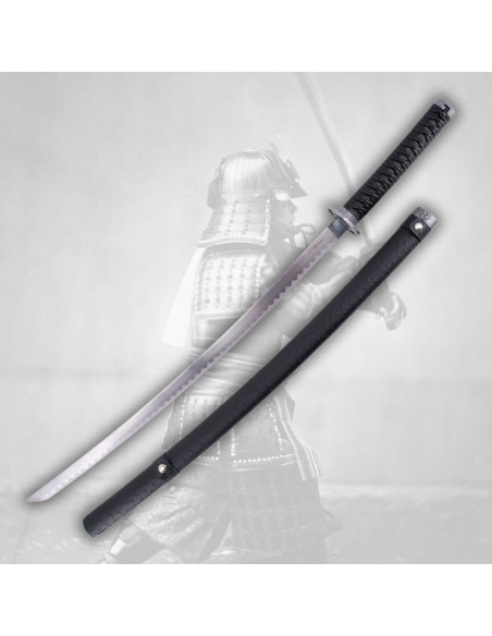 Decorative katana with black sheath,...